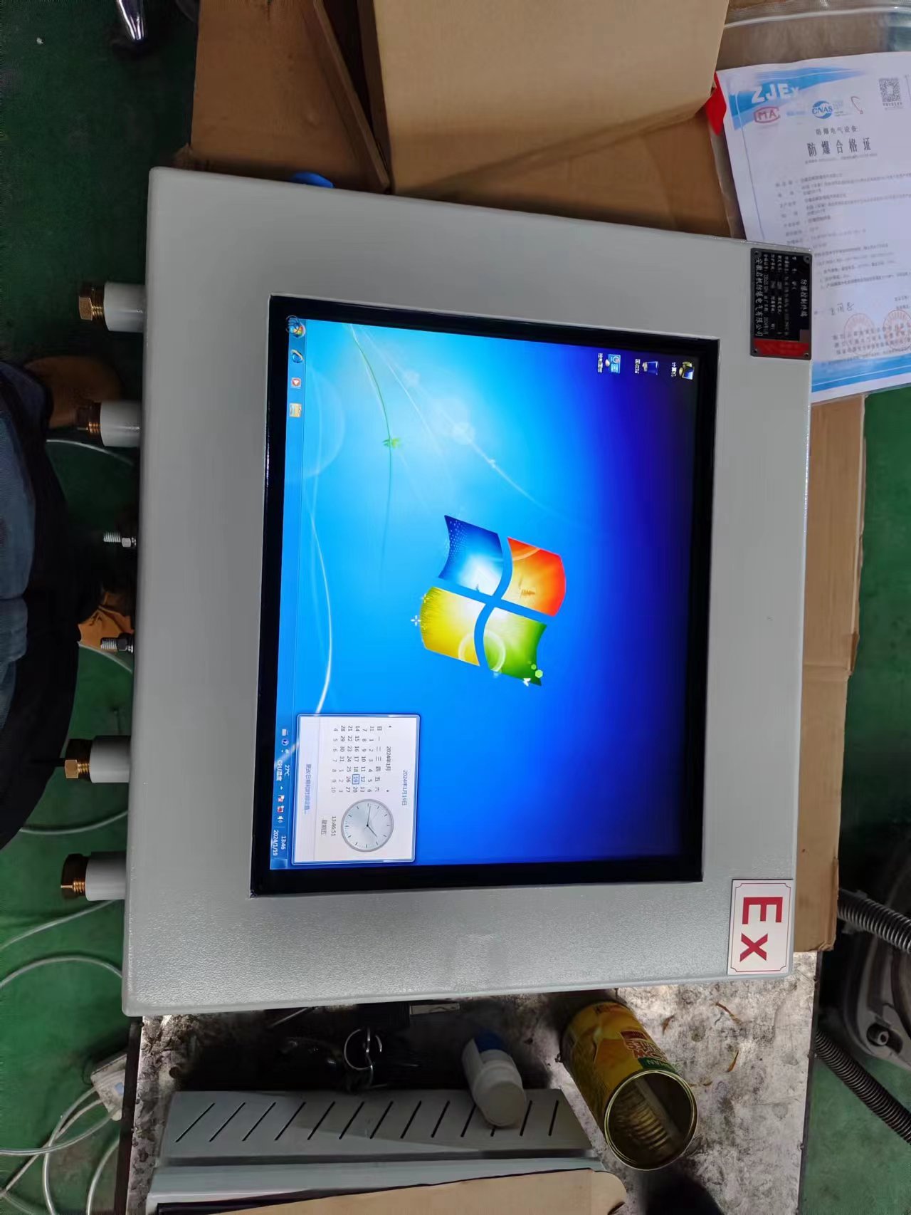 启帆碳钢防爆触摸显示器